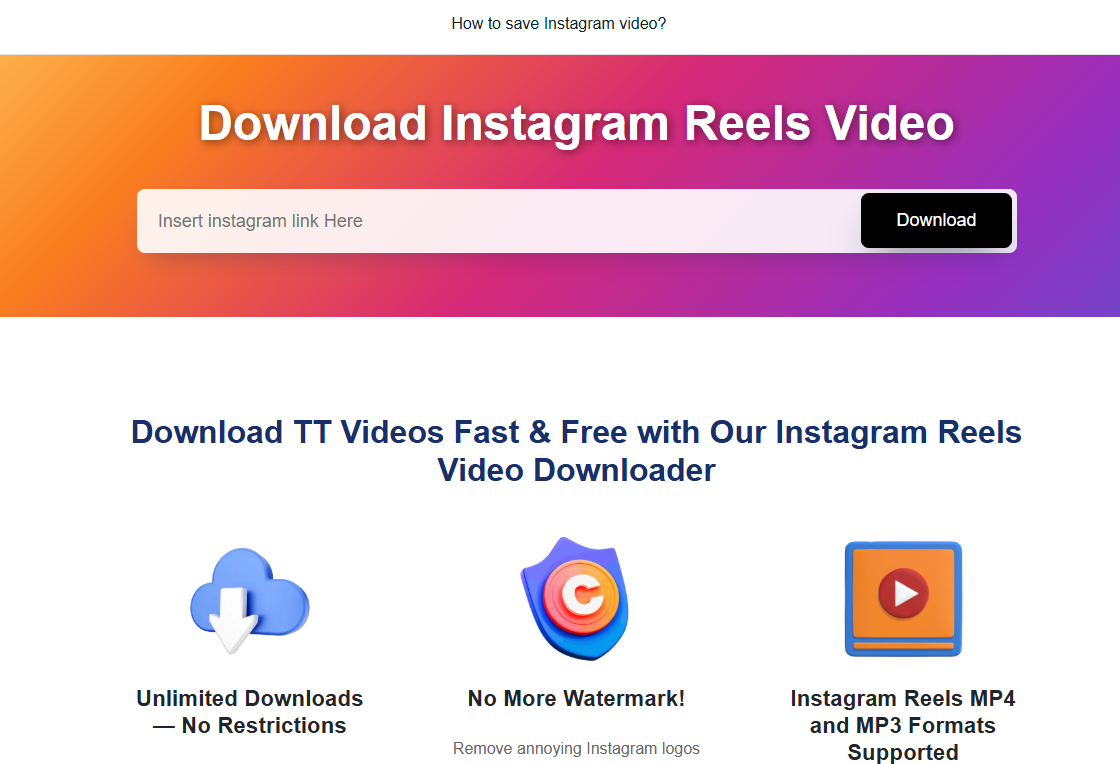 Instagram Reels Downloader tool